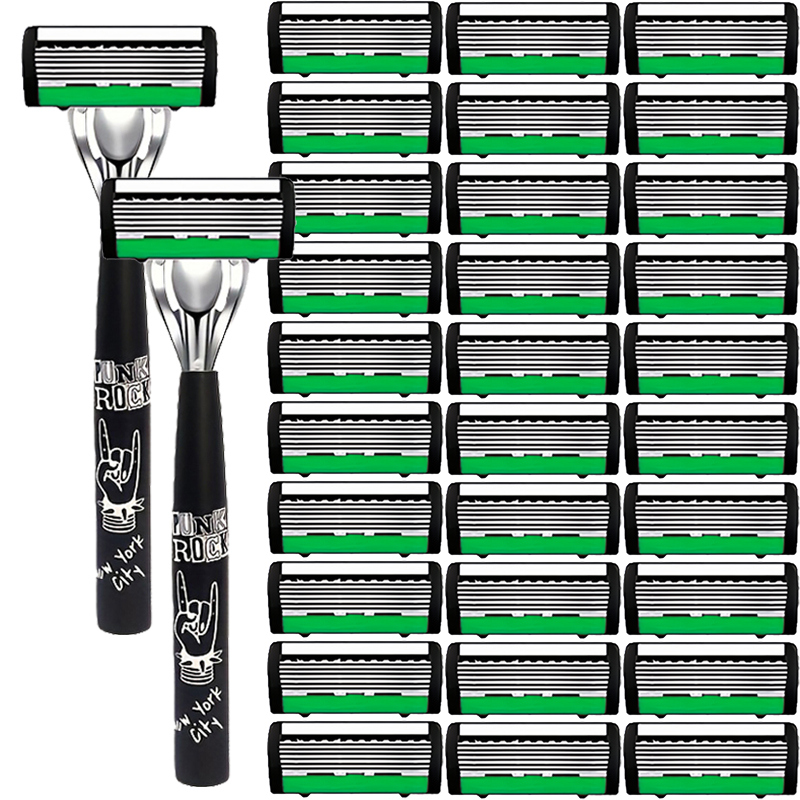 Safety Razor Handle - Hoge kwaliteit scheermesjes voor mannen, 6-laags