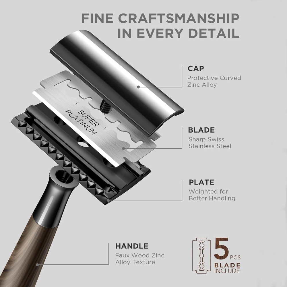 Geavanceerd dubbelzijdig veili - Safety Razor Handle recensie en prijs